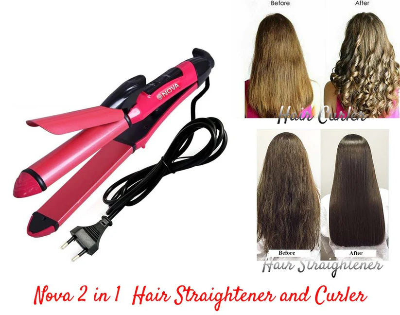 2in1 Hair Straightener and Curler